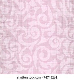 Pink fabric with monograms