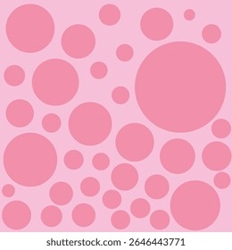 Pink Fabric Textured Circles Seamless Pattern Stock Vector