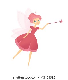 Pink fairy with her magic wand