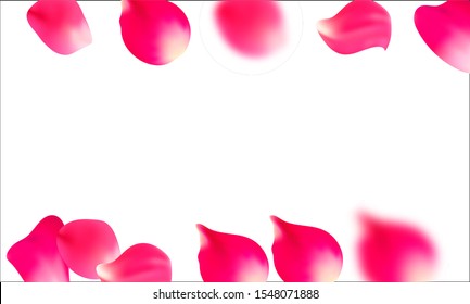 Pink Falling Petals Falling Rose Flower Stock Vector (Royalty Free ...