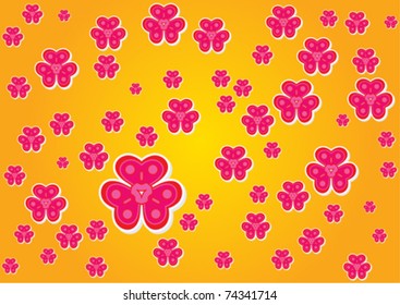 pink fantasy clover background