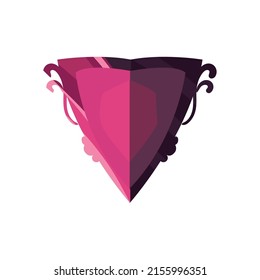 pink fantasy shield over white