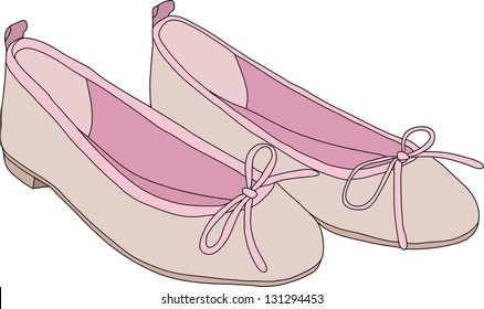 Pink fashion ballet shoes