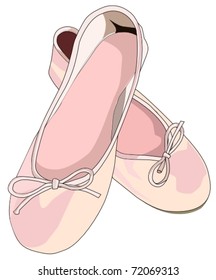 Pink fashion ballet shoes