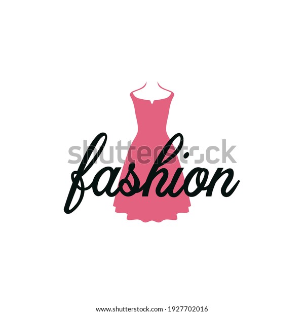Pink Fashion Dress Logo Design Inspiration Stock Vector (Royalty Free ...