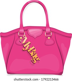 Pink fashion luxury handbag purse