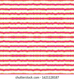 Pink Fashion Stripe Vector Seamless Pattern. Rose Stroke Line Scandinavian Background. Graphic Mexican Background. Line Modern Design.