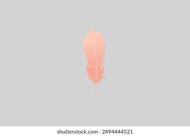 Pink feather design background editable vector