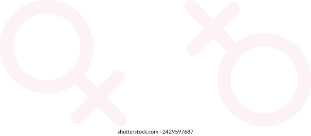 Pink female gender symbol background. Women’s Day, March 8.

