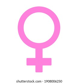 Pink Female Gender, Venus Icon.