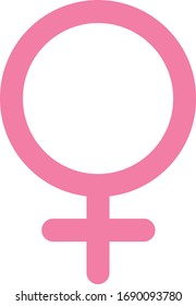 Pink Female Icon Gender Black Graphic Stock Vector (Royalty Free ...