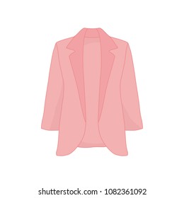 Pink Female Suit Fashion Style Item Illustration Design