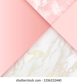 Pink feminine geometric background vector