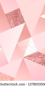 Pink feminine geometric background vector