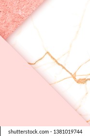 Pink feminine geometric background vector