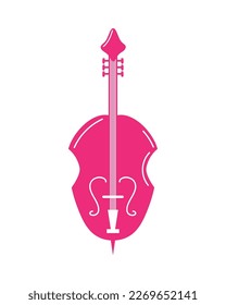 pink fiddle instrument musical icon