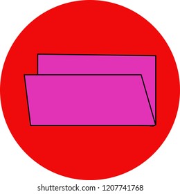Pink Financial Wallet icon.vector