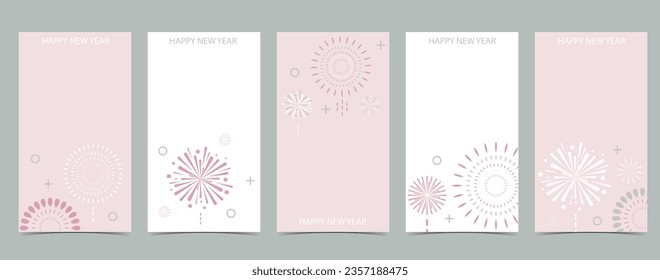 pink firework on background for celebration