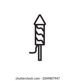 Pink Firework Outline Vector Illustration