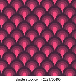 Pescado rosa escala el vector de patrón sin foco Ilustración en formato vectorial