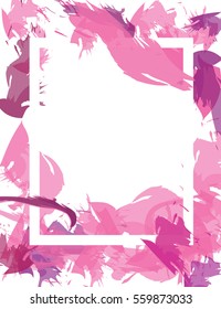 Pink Flames Valentine's Day Holiday Card Frame Trend 2017