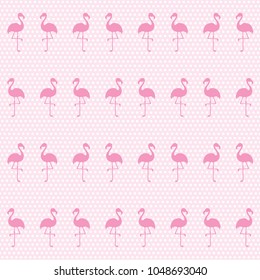 Pink Flamingo Background Pattern Vector