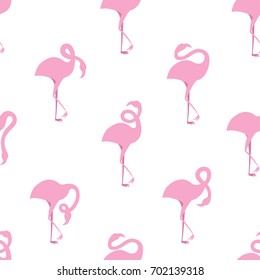 pink flamingo bird art pattern