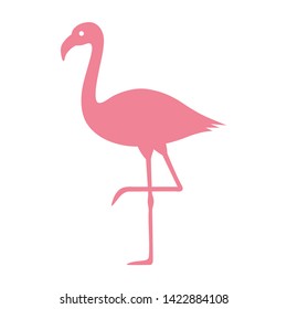 Pink Flamingo Bird Flat Vector Color Icon For Wildlife Apps And Websites
