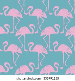 pink flamingo bird pattern