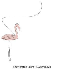 Rosa Flamingo-Vogel, Vektorgrafik