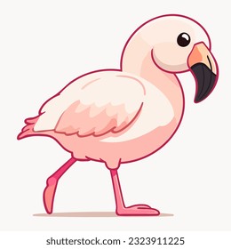 pink flamingo bird vector illustration