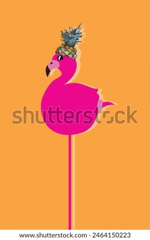 Similar – Image, Stock Photo Cut Pineapple Head on a Cork Background