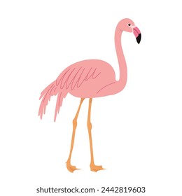 pink flamingo, in flat style vector