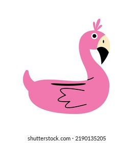 rosafarbenes Flamingo-Schwimmerzubehör-Symbol