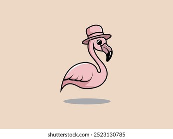 a pink flamingo floating in the air