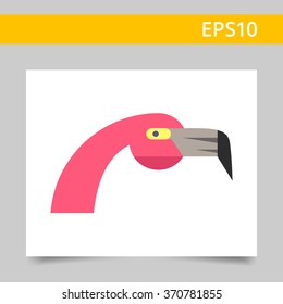 Pink flamingo head