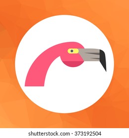 Pink flamingo head