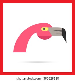 Pink flamingo head