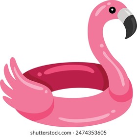 Pink flamingo inflatable pool float
