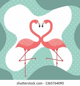 pink flamingo isolated icon