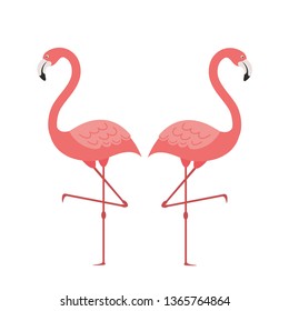 pink flamingo isolated icon
