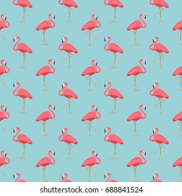 Pink flamingo pattern