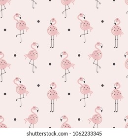 pink flamingo pattern, safari summer print