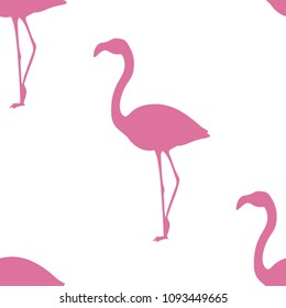 Pink flamingo pattern. Seamless Pattern