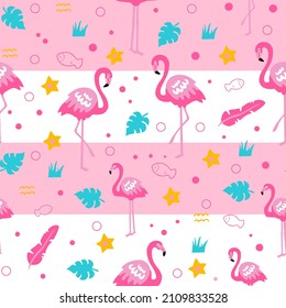 Fondo del patrón de flamenco rosa
