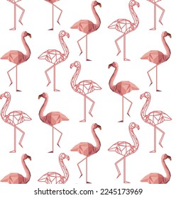 pink flamingo pattern vector, eps 10