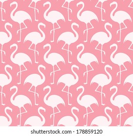 Pink flamingo. Pattern. Vector illustration