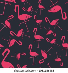 Pink Flamingo Seamless Pattern