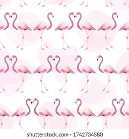 Rosa Flamingo Nahtloses Muster Hintergrund