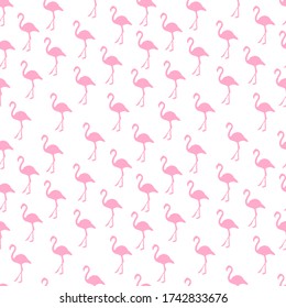 Pink Flamingo Seamless Pattern Background